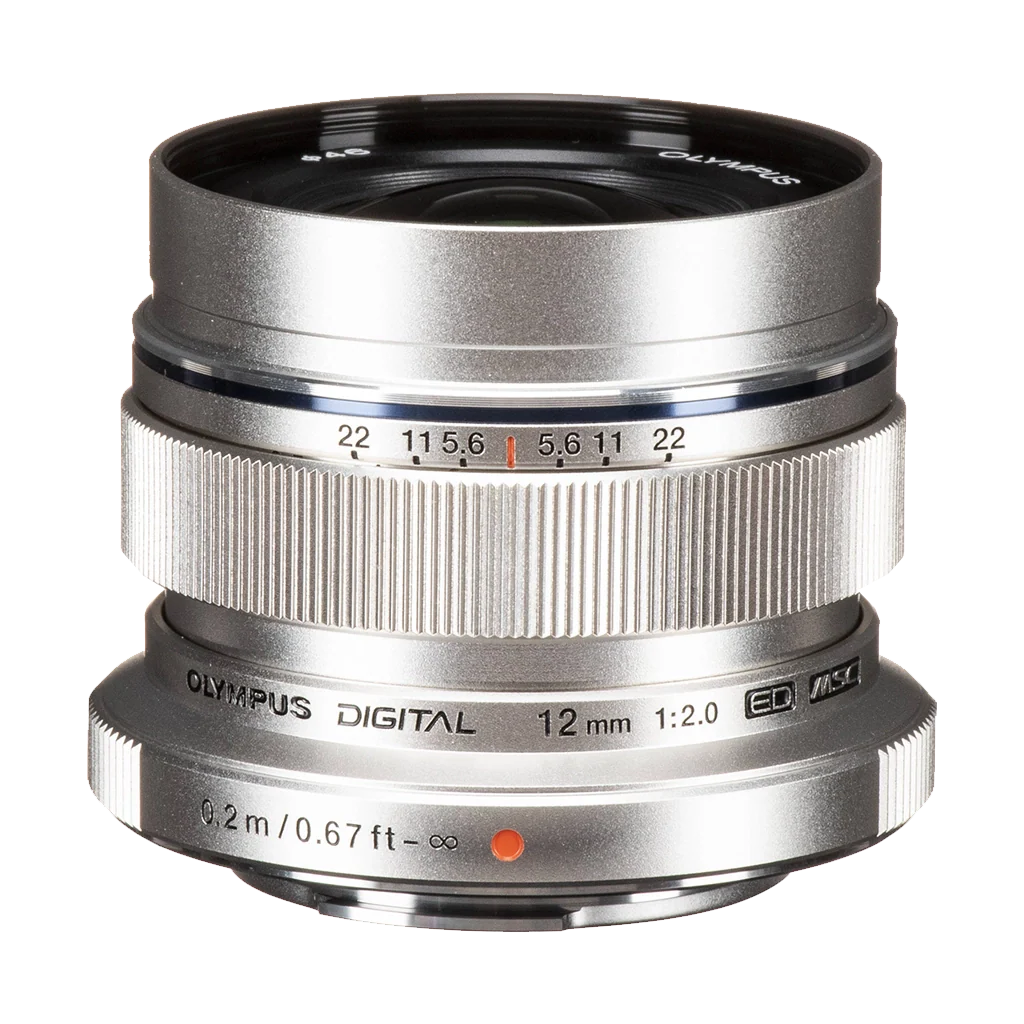 OM Systems Olympus M.Zuiko Digital ED 12mm f/2 Lens (Silver) (MFT) (Online Only. ETA 3-5 Days)