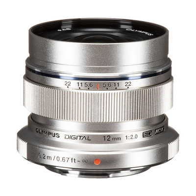 OM Systems Olympus M.Zuiko Digital ED 12mm f/2 Lens (Silver) (MFT) (Online Only. ETA 3-5 Days)