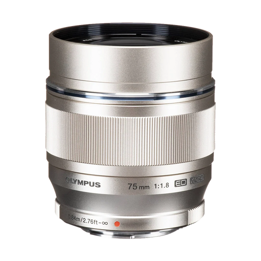 OM Systems Olympus M.Zuiko Digital ED 75mm f/1.8 Lens (Silver) (MFT)