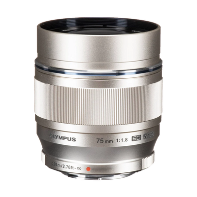 OM Systems Olympus M.Zuiko Digital ED 75mm f/1.8 Lens (Silver) (MFT)