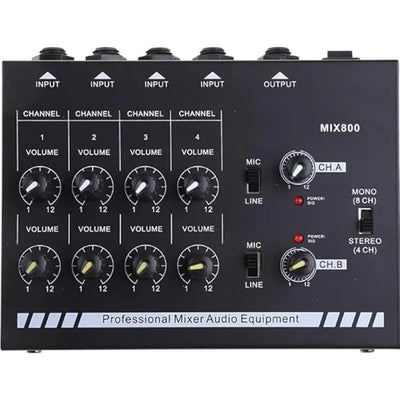 POWERWORKS PW-MIX-800 8 Channel Mixer - POWERWORKS - VisionSounds South Africa
