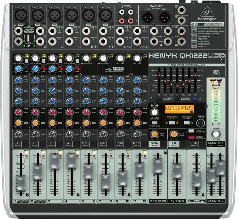 Behringer XENYX QX1222USB Mixer with USB and Effects - Behringer - VisionSounds South Africa