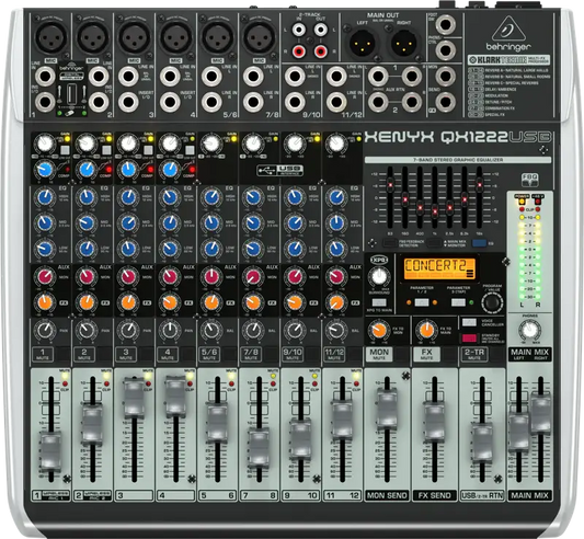 Behringer XENYX QX1222USB Mixer with USB and Effects - Behringer - VisionSounds South Africa