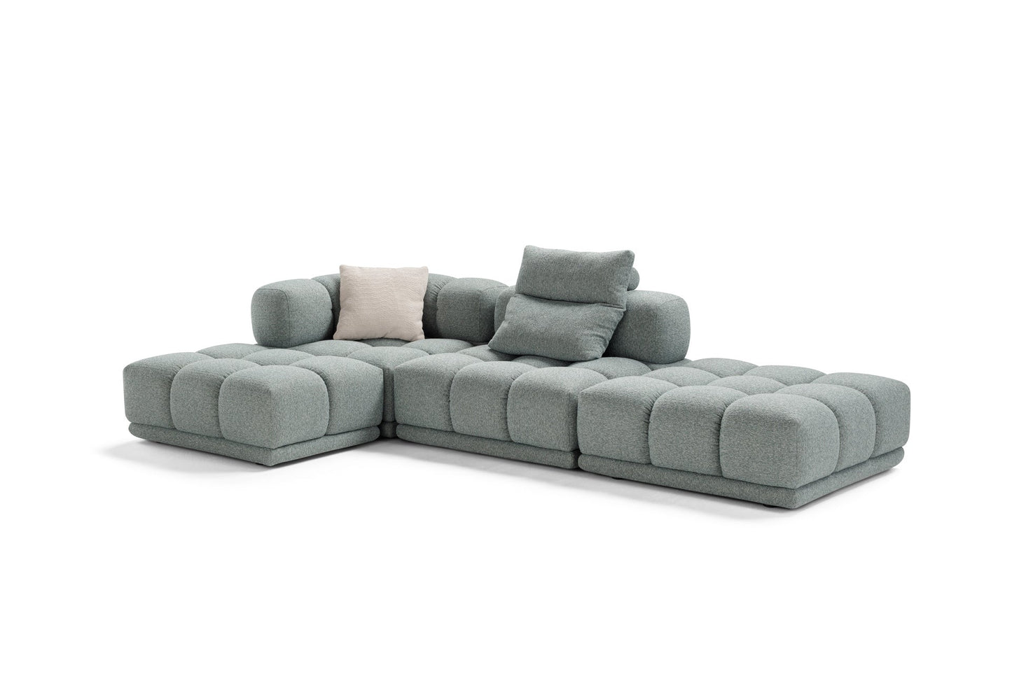 Franco Ferri Sacai Modular Sofa — detail of rhythmic quilting pattern