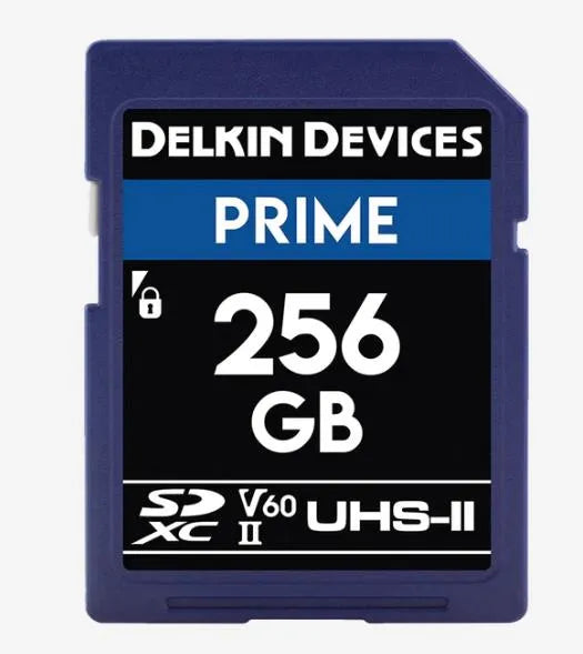 Delkin Devices Prime 256GB UHS-II (V60) SD Memory Cards (280 MB/s Read, 150 MB/s Write) - Delkin - VisionSounds South Africa