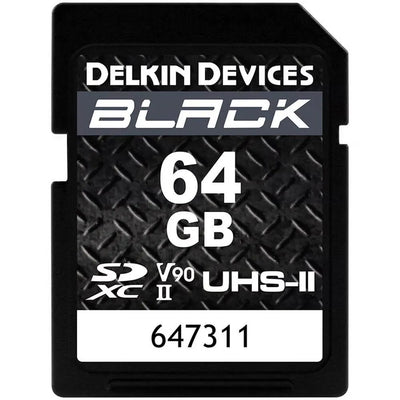 Delkin Devices Black 64GB UHS-II (V90) Rugged SD Cards (300 MB/s Read, 250 MB/s Write) - Delkin - VisionSounds South Africa
