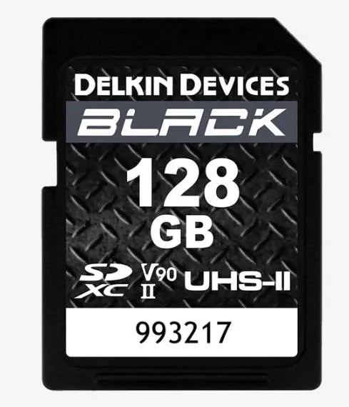 Delkin Devices Black 128GB UHS-II (V90) Rugged SD Cards (300 MB/s Read, 250 MB/s Write) - Delkin - VisionSounds South Africa