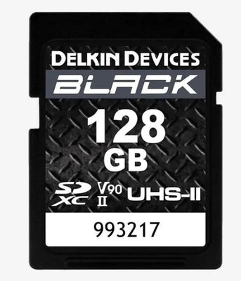 Delkin Devices Black 128GB UHS-II (V90) Rugged SD Cards (300 MB/s Read, 250 MB/s Write) - Delkin - VisionSounds South Africa
