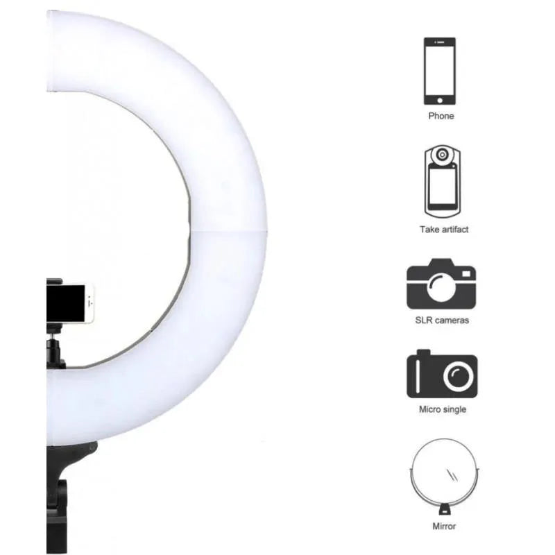 Zomei LED ring Light 14inch + Light stand + AC adapter + Phone adapter + Camera adapter + Carry Bag - Image 3