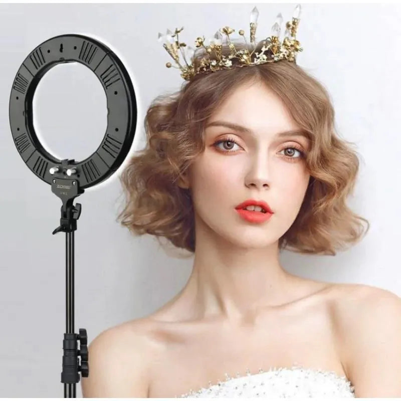 Zomei LED ring Light 14inch + Light stand + AC adapter + Phone adapter + Camera adapter + Carry Bag - Image 5