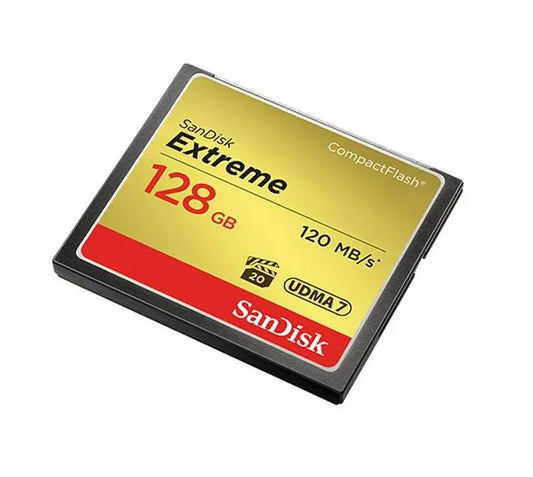 SanDisk  128GB Extreme CompactFlash Memory Card (120MB/s Read, 85MB/s Write) - SanDisk - VisionSounds South Africa