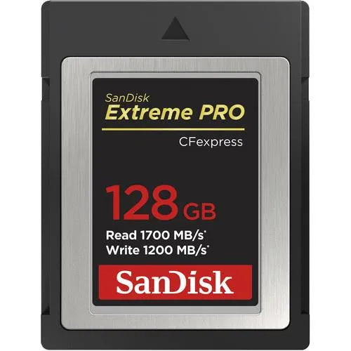 SanDisk  128GB Extreme PRO CFexpress Card Type B (1700MB/s Read, 1200MB/s Write) - SanDisk - VisionSounds South Africa