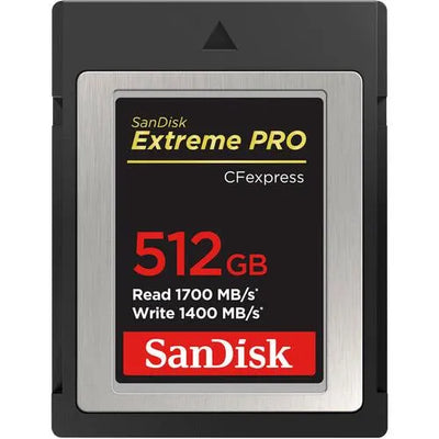 SanDisk  512GB Extreme PRO CFexpress Card Type B (1700MB/s Read, 1400MB/s Write) - SanDisk - VisionSounds South Africa