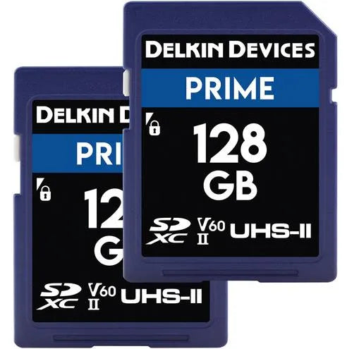 Delkin Devices 128GB Prime UHS-II SDXC (280MB/s) Memory Card Twin Pack - Delkin - VisionSounds South Africa