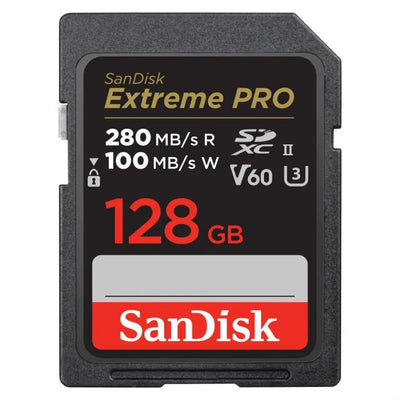 SanDisk  128GB Extreme PRO UHS-II SDXC Memory Card (280MB/s Read, 100MB/s Write) - SanDisk - VisionSounds South Africa