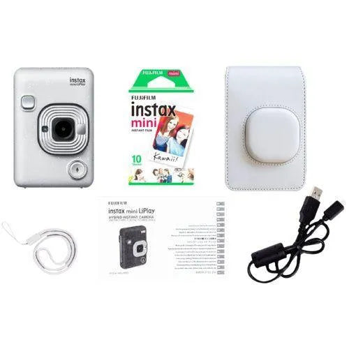 Fujifilm Instax Mini LiPlay Hybrid Camera Stone White (Kit 3) - Fujifilm - VisionSounds South Africa