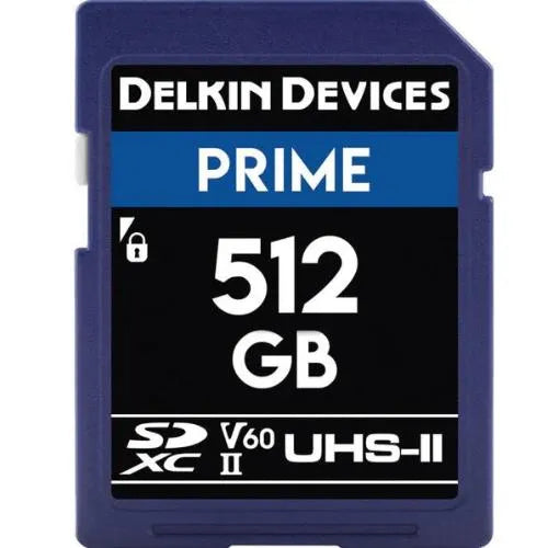 Delkin Devices Prime 512GB UHS-II (V60) SD Memory Cards (280 MB/s Read, 150 MB/s Write) - Delkin - VisionSounds South Africa