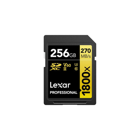 Lexar 256GB Professional 1800x UHS-II SDXC Memory Card (GOLD Series) - Lexar - VisionSounds South Africa