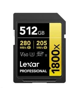 Lexar 512GB Professional 1800x UHS-II SDXC Memory Card (GOLD Series) - Lexar - VisionSounds South Africa