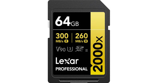 Lexar 64GB Professional 2000x UHS-II SDXC Memory Card (GOLD Series) - Lexar - VisionSounds South Africa