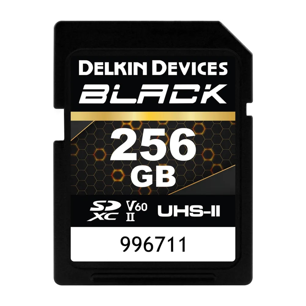 Delkin Devices Black 256GB UHS-II (V60) Rugged SD Cards (290 MB/s Read, 190 MB/s Write) - Delkin - VisionSounds South Africa