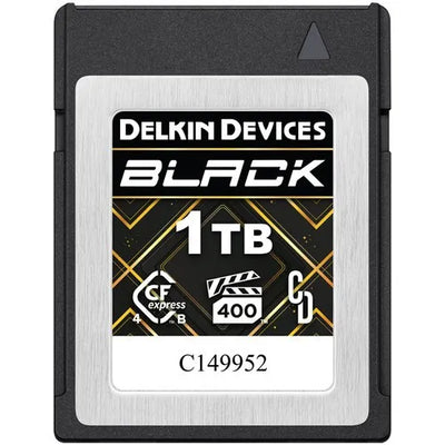 Delkin Devices Black 1TB VPG400 CFexpress Type B 4.0  Memory Card (3630 MB/s Read, 3130 MB/s Write) - Delkin - VisionSounds South Africa