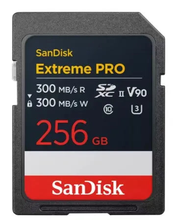 SanDisk  256GB Extreme PRO V90 UHS-II SD cards (300MB/s Read, 300MB/s Write) - SanDisk - VisionSounds South Africa