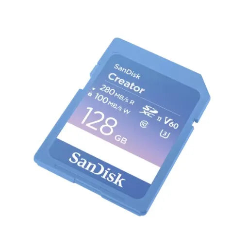 SanDisk Creator SD UHS-II Card - 128GB (280MB/s Read, 150MB/s Write) - SanDisk - VisionSounds South Africa