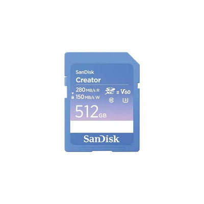 SanDisk  Creator SD UHS-II Card - 512GB (280MB/s Read, 150MB/s Write) - SanDisk - VisionSounds South Africa