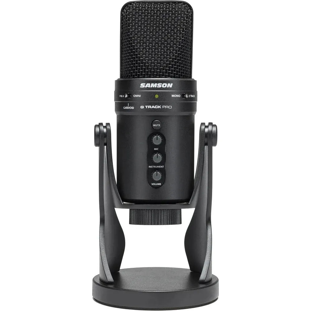 Samson G-Track Pro USB Microphone with Built-In Audio Interface (Black) - Samson - VisionSounds South Africa