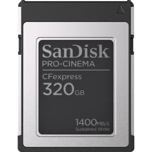 SanDisk 320GB PRO-CINEMA CFexpress Type B Memory Card (1700MB/s Read, 1500MB/s Write) - SanDisk - VisionSounds South Africa