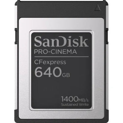 SanDisk 640GB PRO-CINEMA CFexpress Type B Memory Card (1700MB/s Read, 1500MB/s Write) - SanDisk - VisionSounds South Africa