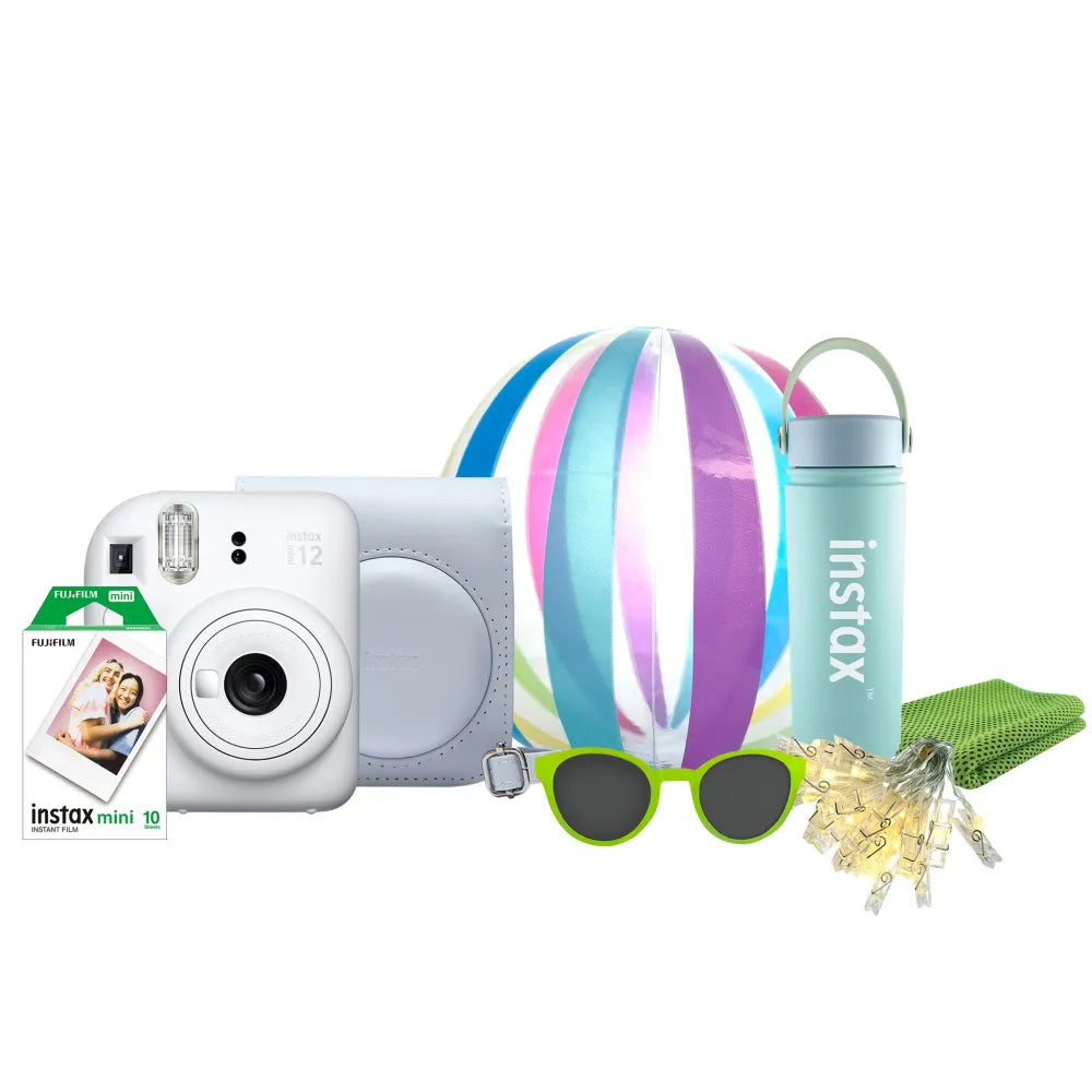 Fujifilm Instax Mini 12 Instant Film Camera (Clay White Festive Kit) - Fujifilm - VisionSounds South Africa