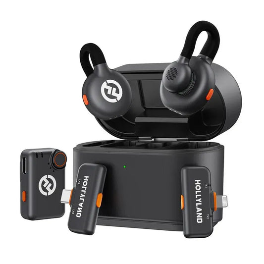 Hollyland LARK M2S Ultimate Combo 2-Person Wireless Microphone System for Cameras and Mobile Devices (2.4 GHz, Space Gray) - Hollyland - VisionSounds South Africa