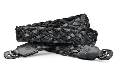 Leica Flat Braided Rayon and Leather Carrying Strap (Black) - Leica - VisionSounds South Africa