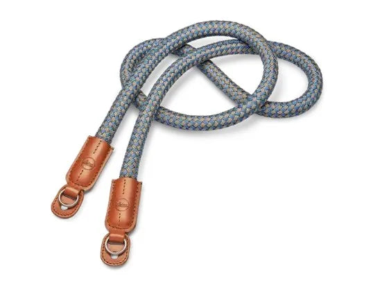 Leica Round Braided Rayon Carrying Strap (Cognac and Denim Blue) - Leica - VisionSounds South Africa