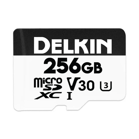 Delkin Devices Drone (MSD) 256GB UHS-I (V30) microSD Memory Cards (195 MB/s Read, 160 MB/s Write) - Delkin - VisionSounds South Africa