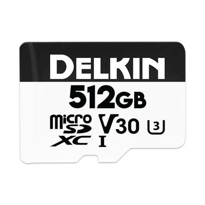 Delkin Devices Drone (MSD) 512GB UHS-I (V30) microSD Memory Cards (195 MB/s Read, 160 MB/s Write) - Delkin - VisionSounds South Africa