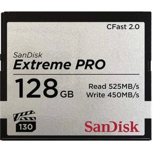 SanDisk  128GB Extreme PRO CFast 2.0 Memory Card (525MB/s Read, 450MB/s Write) - SanDisk - VisionSounds South Africa