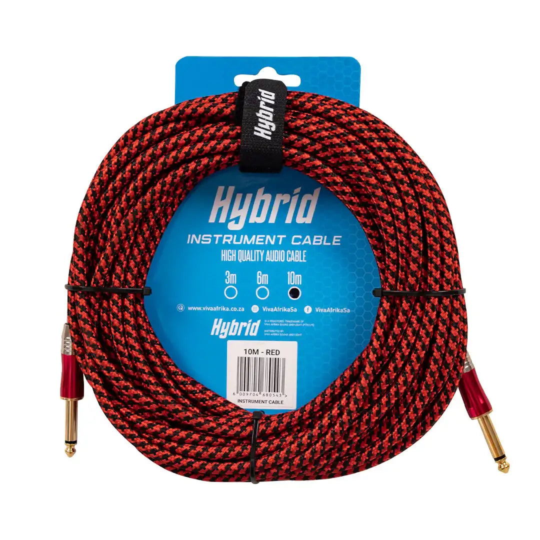 Hybrid Jack-Jack Red 10M Woven Instrument - Hybrid - VisionSounds South Africa