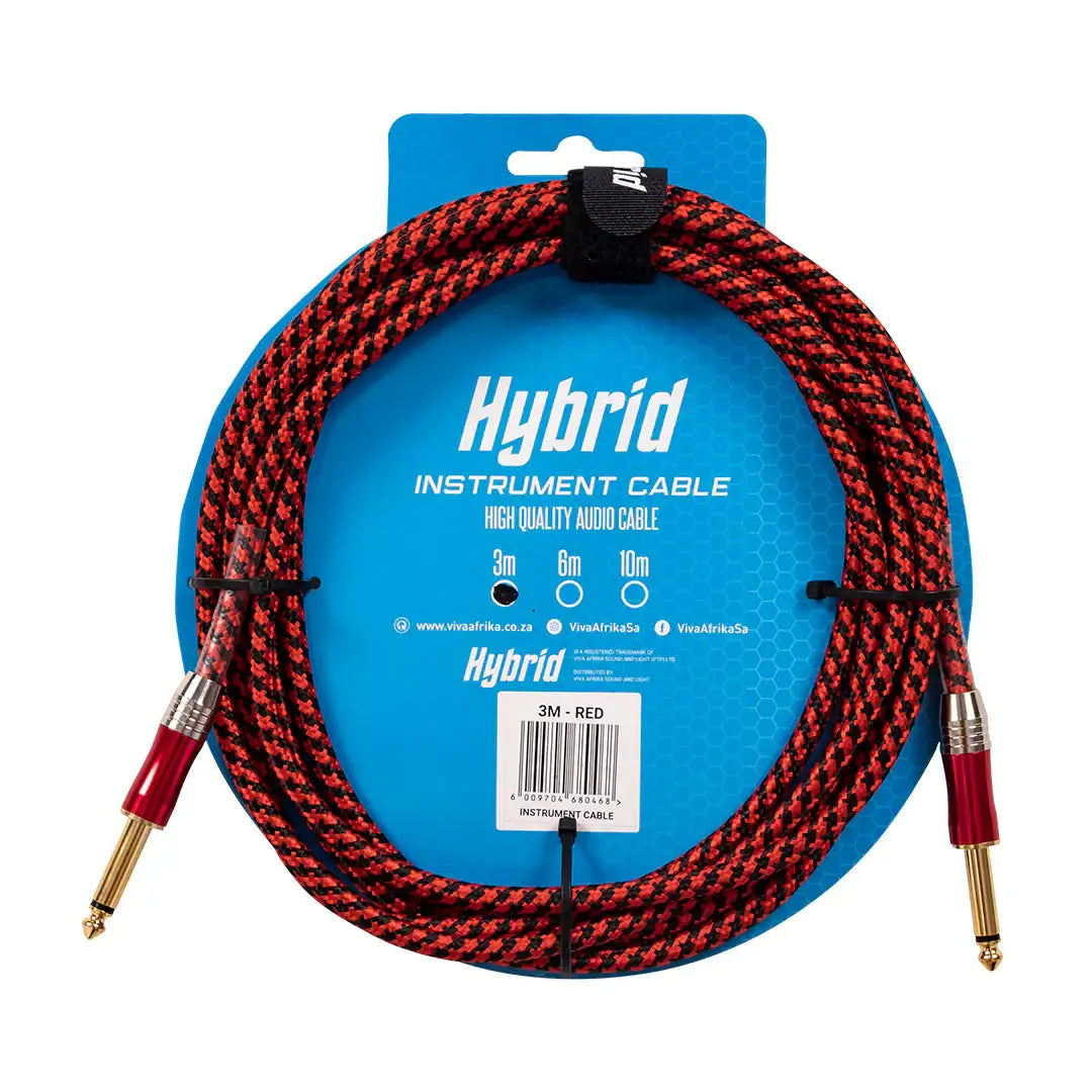 Hybrid Jack-Jack Red 3M Woven Instrument - Hybrid - VisionSounds South Africa