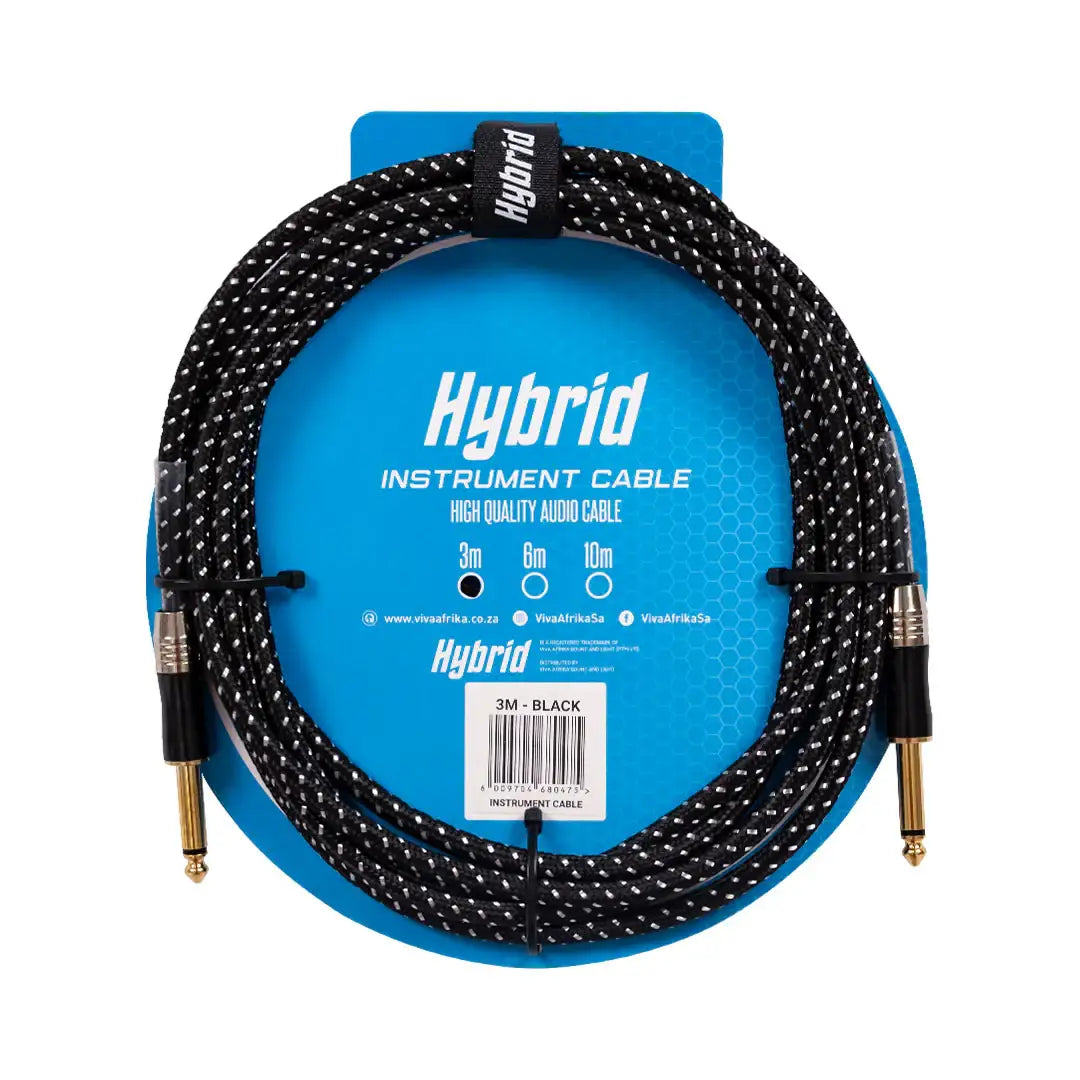 Hybrid Jack-Jack Black 3M Woven Instrument - Hybrid - VisionSounds South Africa