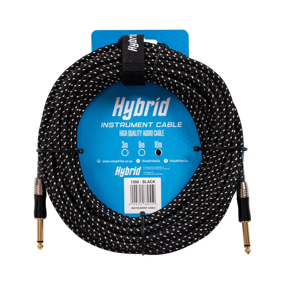 Hybrid Jack-Jack Black 10M Woven Instrument - Hybrid - VisionSounds South Africa